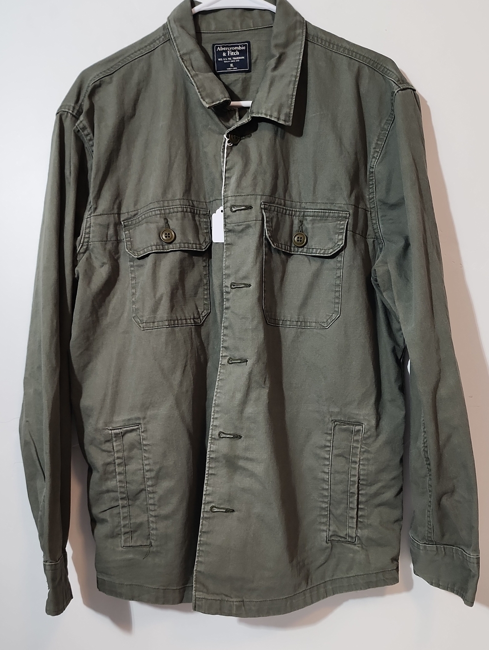Abercrombie & Fitch Olive Green Military Field Jacket